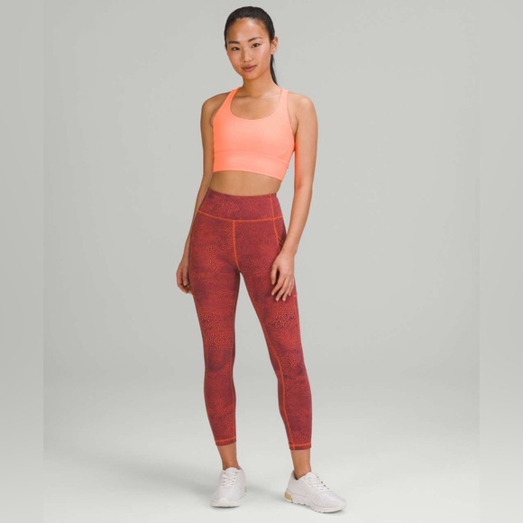 lululemon athletica Pants - Lululemon Invigorate High-Rise Tight 25" - Crackle Glaze Vintage Orange Larkspur